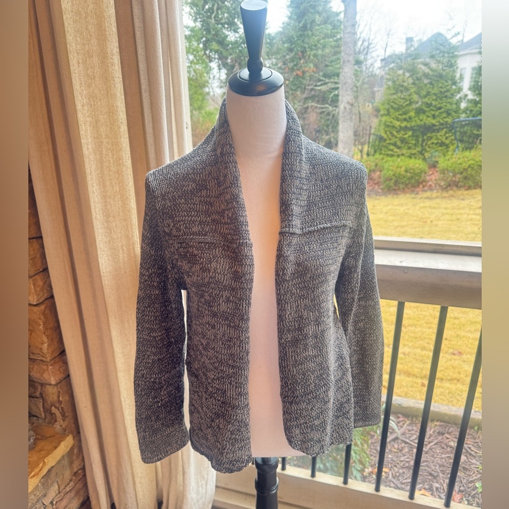 Wooden Ships Wrap Cardigan Lightweight Cotton Blend Sweater S/M